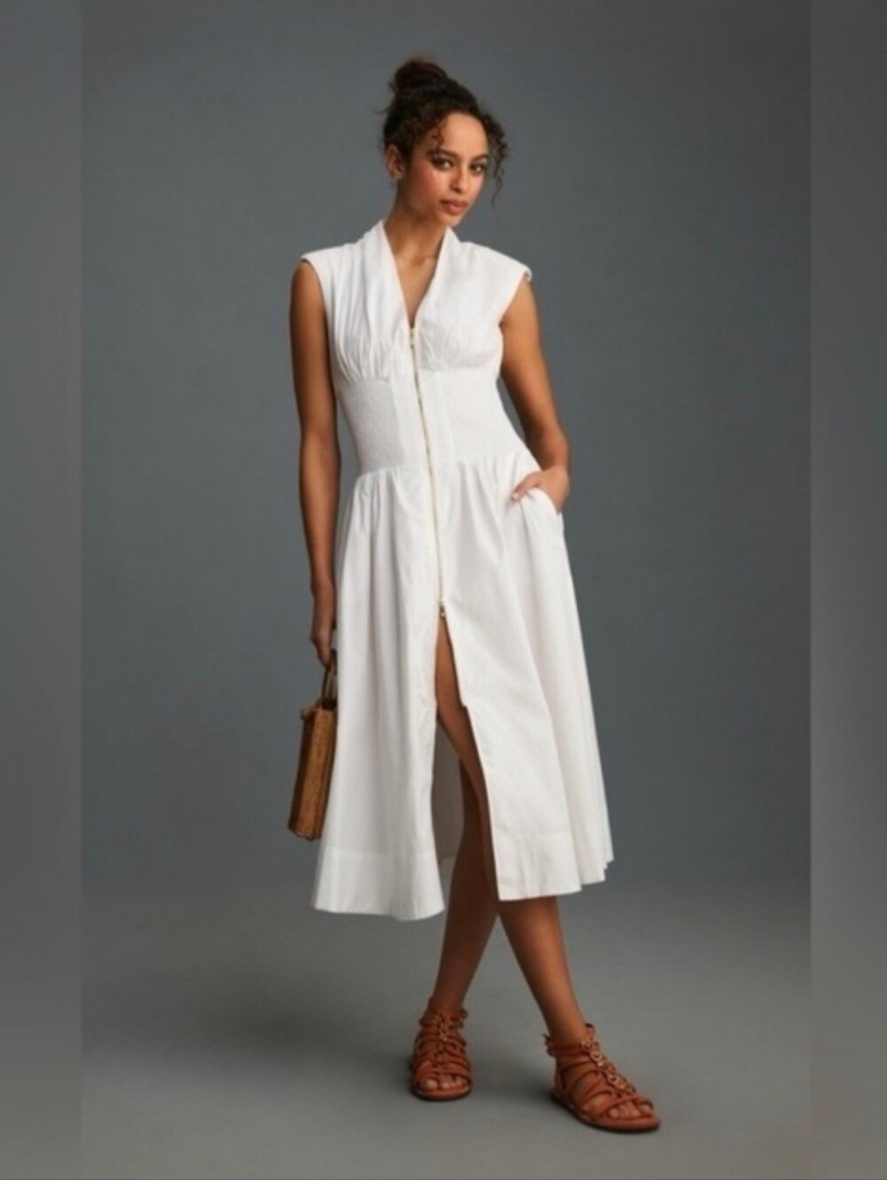 Anthropologie Dress The Tommie Dress White Medium NWOT